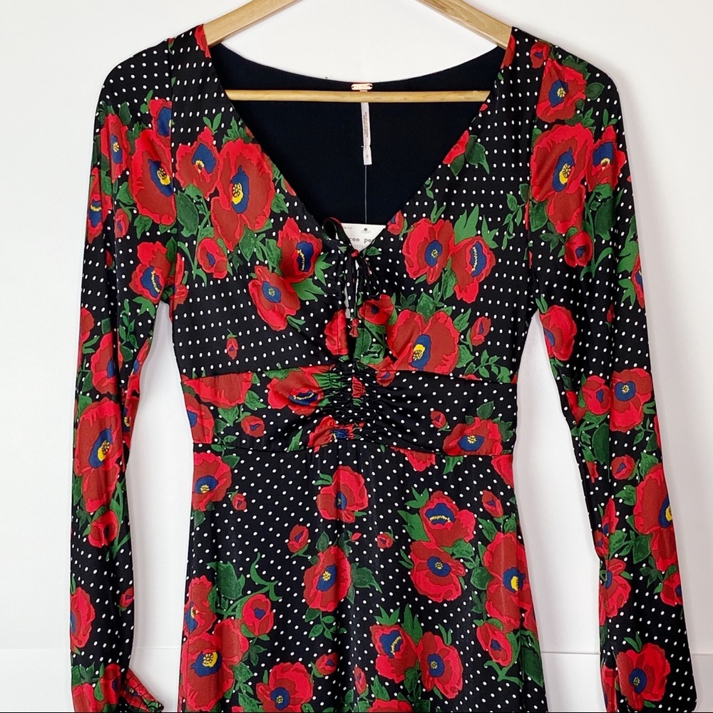 NWT Free People Floral Morning Light Mini Dress - Picture 4 of 11